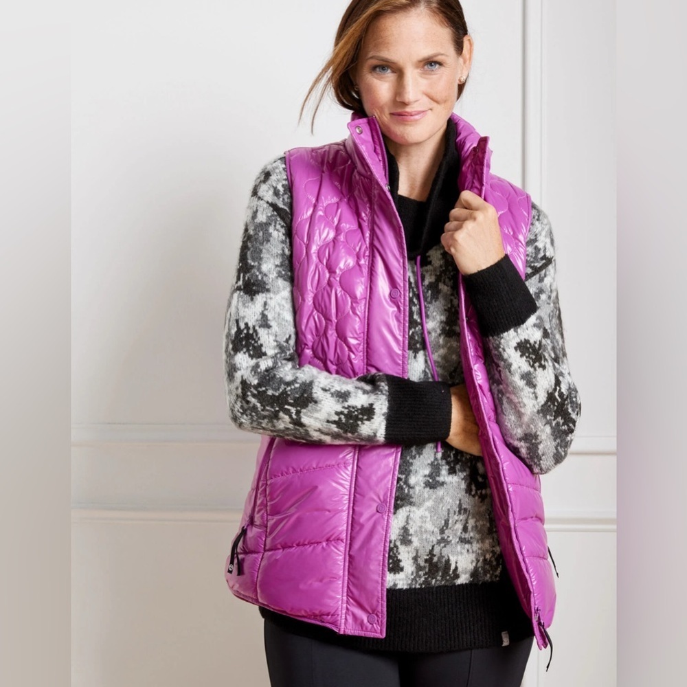 New Talbots Fuchsia Quilted Vest For Women